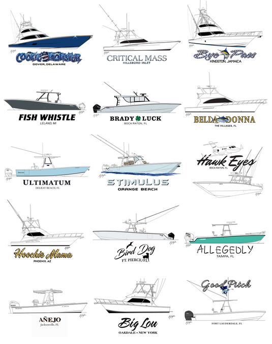 Line Art - Boat Designs