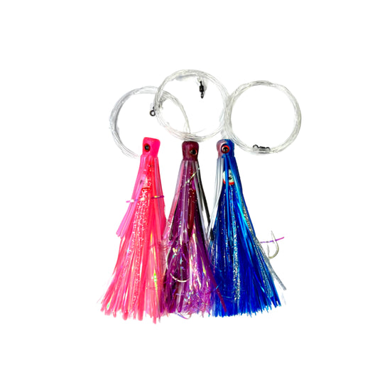 RJ Boyle Mahi Trolling Rig - Multicolor with Fluorocarbon (3 Pack) - RJ Boyle