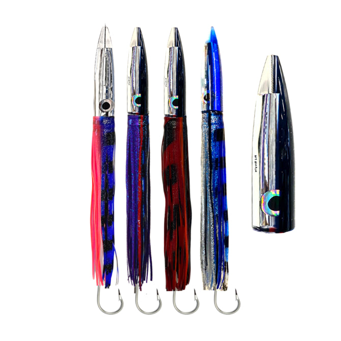 fishing feather rig trolling bullet weighted head lure RJ Boyle Wahoo C1880 English Brass Salmon subcategory:tackle_bags 1 oz Head Size:Include Stabilizer Kit for 10FT Tucktec Pro