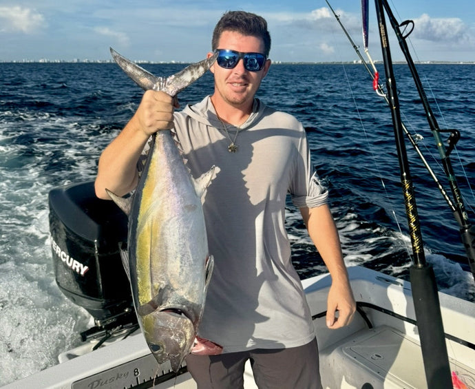 The blackfin tuna decided to stick around a bit longer this year.