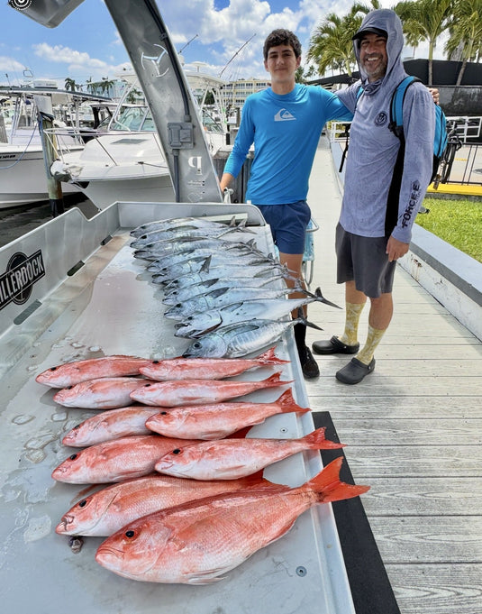 The summer snapper bite is in full swing both day and night.