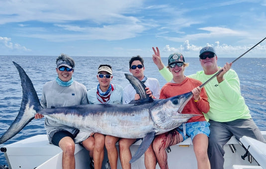 The weather is a bit inconsistent but the fishing remains red hot for the boat show weekend.