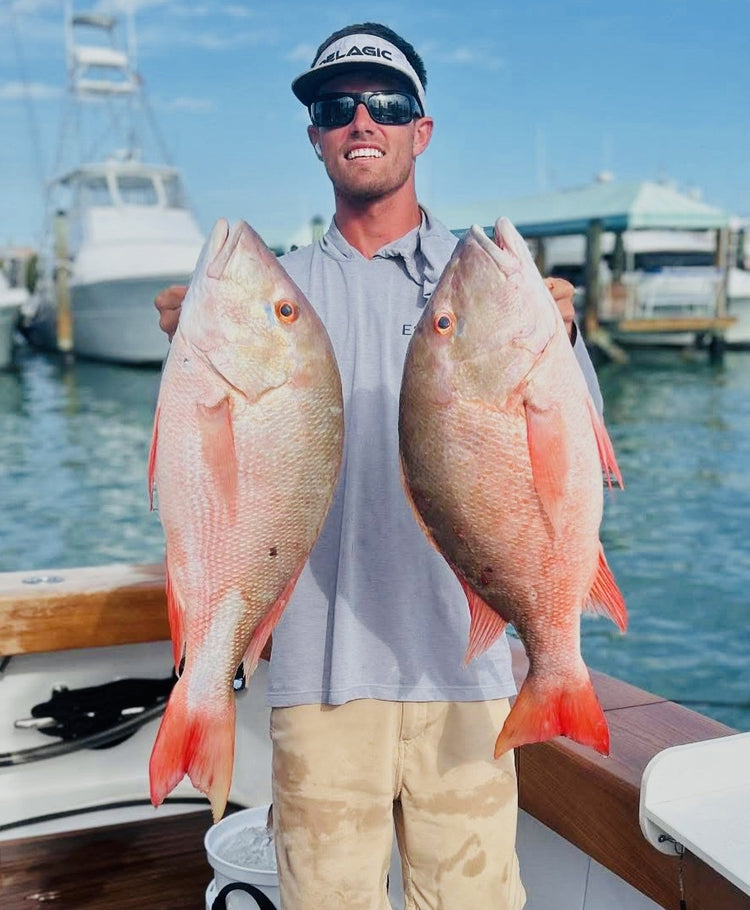 Big snappers caught while kite fishing is always a bonus!