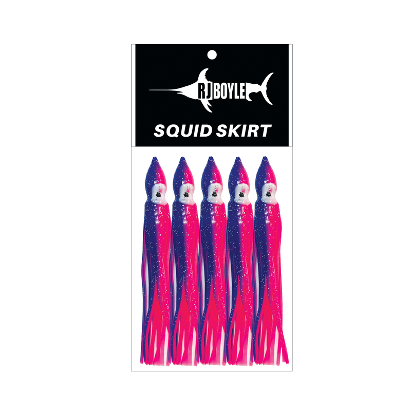 Load image into Gallery viewer, RJ Boyle 4.5&quot; Squid Skirt - Pink Blue - RJ Boyle
