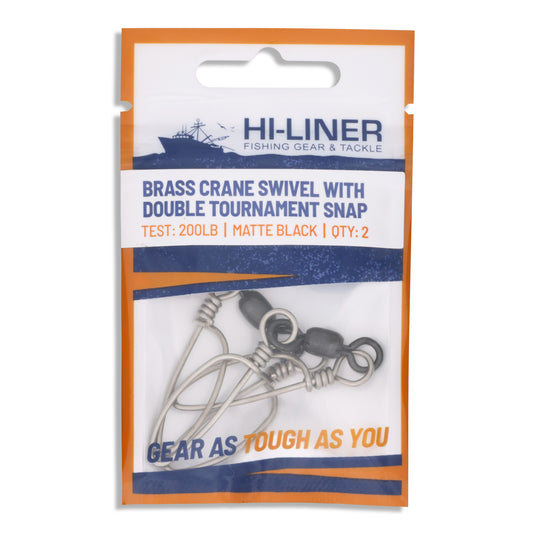 Hi-Liner Brass Crane Swivels with Double Tournament Snap