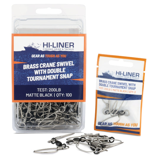 Hi-Liner Brass Crane Swivels with Double Tournament Snap