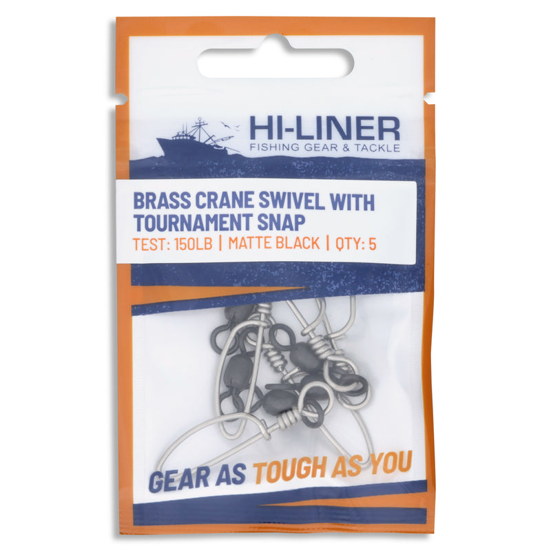 Load image into Gallery viewer, Hi-Liner Brass Crane Swivels with Tournament Snap
