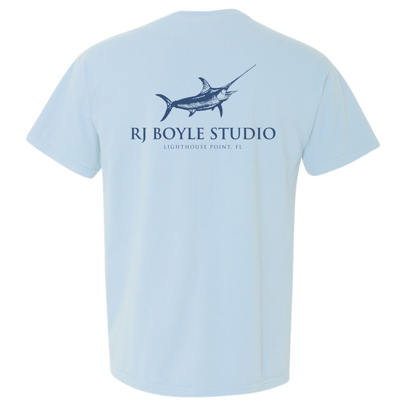 Load image into Gallery viewer, Comfort Colors Vineyard Sword T-Shirt - Ice Blue - RJ Boyle
