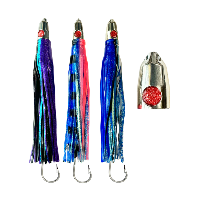 Load image into Gallery viewer, RJ Boyle Chrome Wahoo Trolling Jet - 4 Hole
