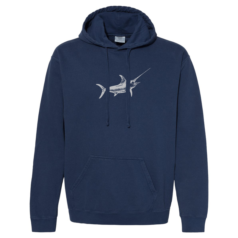 Load image into Gallery viewer, Comfort Colors Hoody Sword Deep - Navy - RJ Boyle
