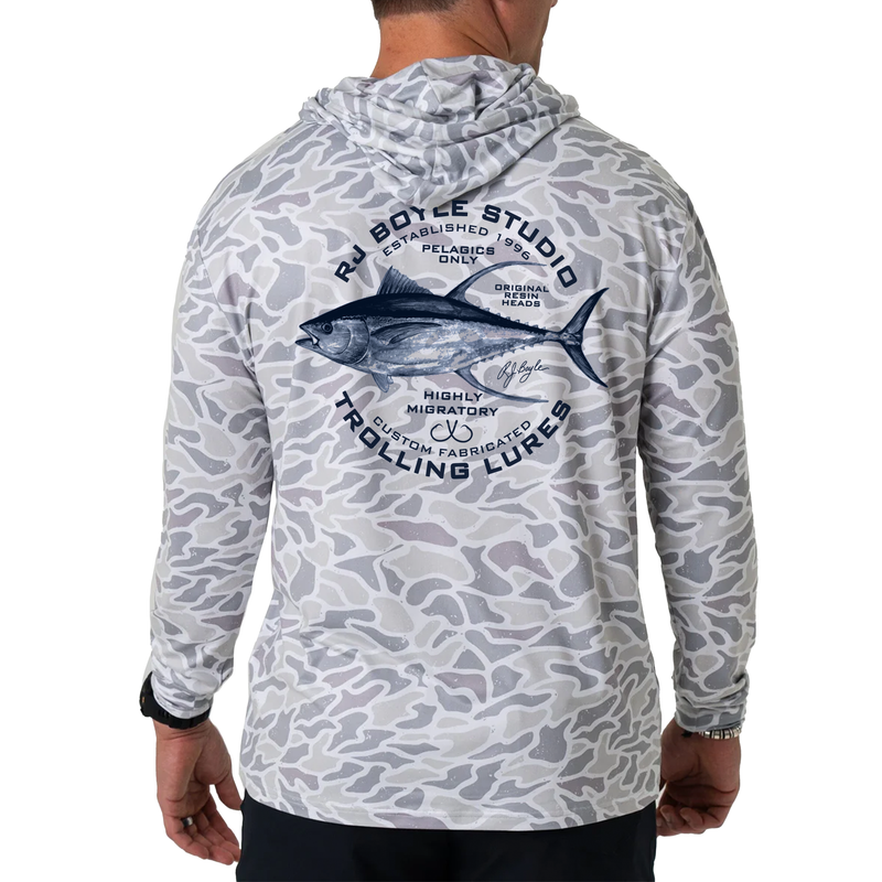 Load image into Gallery viewer, RJ Trolling Lures - BURLEBO Hoody UPF 50+
