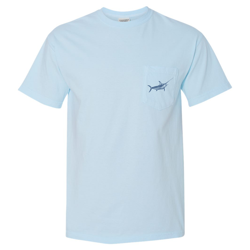 Load image into Gallery viewer, Comfort Colors Vineyard Sword T-Shirt - Ice Blue - RJ Boyle
