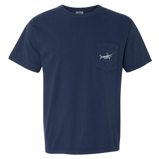 Comfort Colors Vineyard Sword T-Shirt - Navy - RJ Boyle