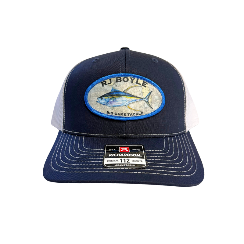 Load image into Gallery viewer, Tuna Patch Navy/White Snapback - Richardson 112 - RJ Boyle
