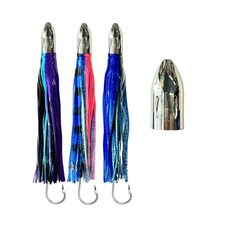 chrome jet heads for fishing lure manufacturer RJ Boyle Wahoo putting it in the Predator Fishing Color:(2.4