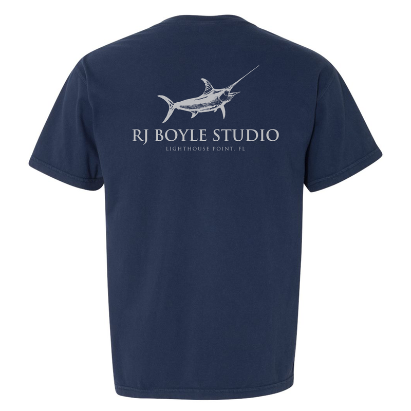 Load image into Gallery viewer, Comfort Colors Vineyard Sword T-Shirt - Navy - RJ Boyle
