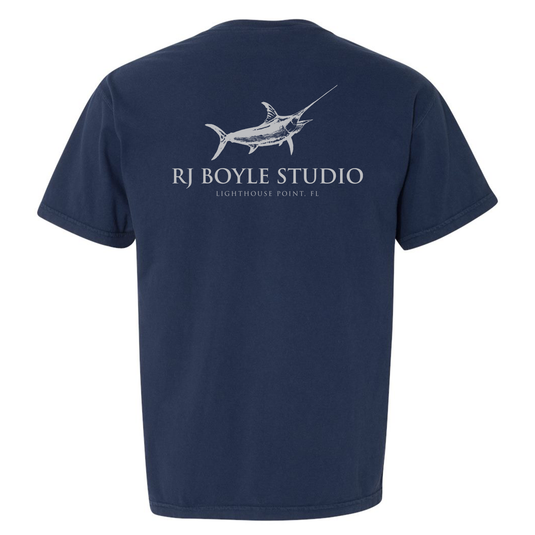 Comfort Colors Vineyard Sword T-Shirt - Navy - RJ Boyle